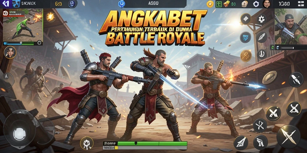 Gambaran mendebarkan dari gameplay Battle Royale ANGKABET.
