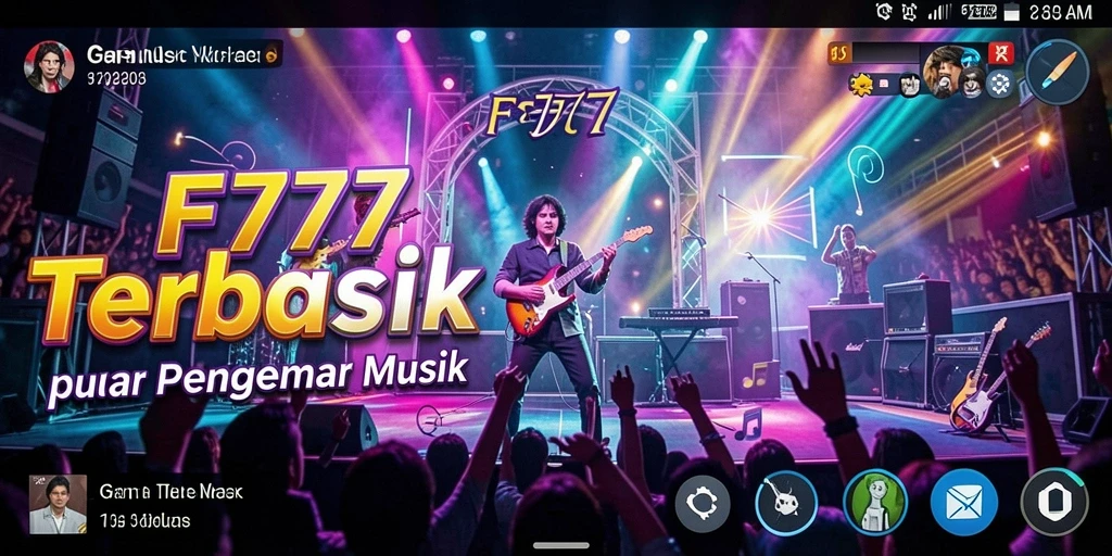 Tangkapan layar FE777 menampilkan gameplay musik yang menyenangkan dan interaktif.