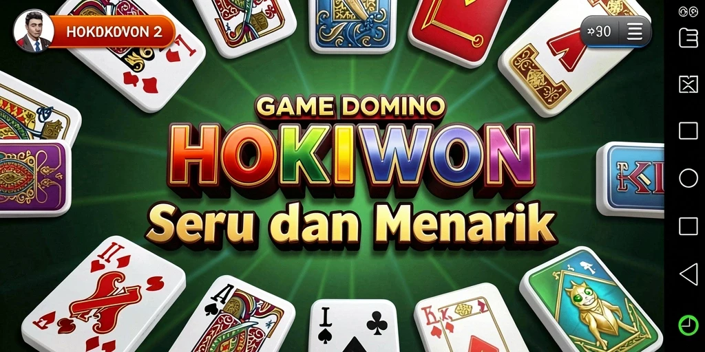 Screenshot HOKIWON menampilkan keseruan gameplay Domino.