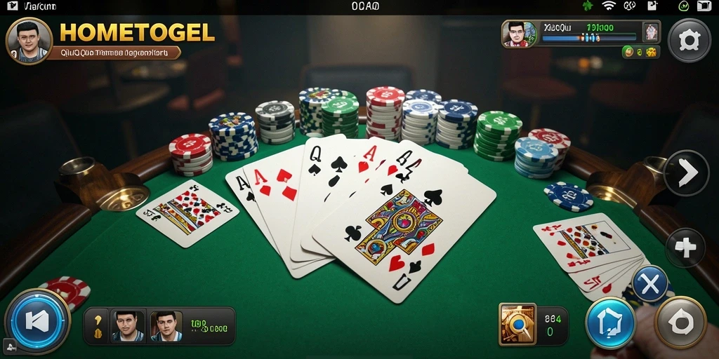 Tampilan gameplay QiuQiu yang seru di HOMETOGEL.