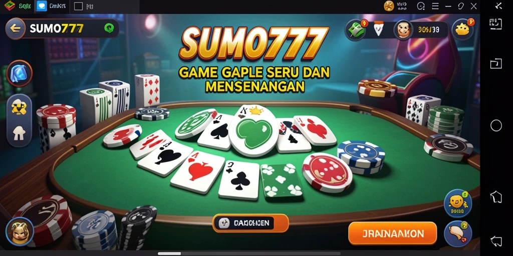 Tampilan gameplay Gaple yang menarik dan menghibur di SUMO777.