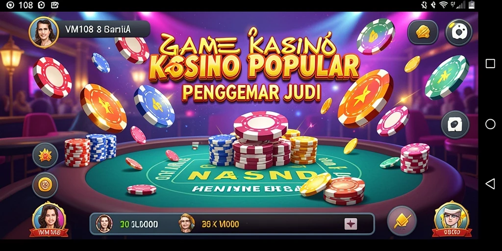 Screenshot gameplay VM108 yang menonjolkan keseruan dan keberagaman permainan Kasino.